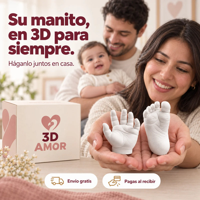 Kit Escultura de Manos y Pies de tu Bebé 3D AMOR